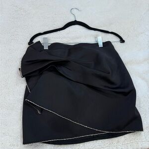 Zara Black Mini Skirt with Rhinestone Detail